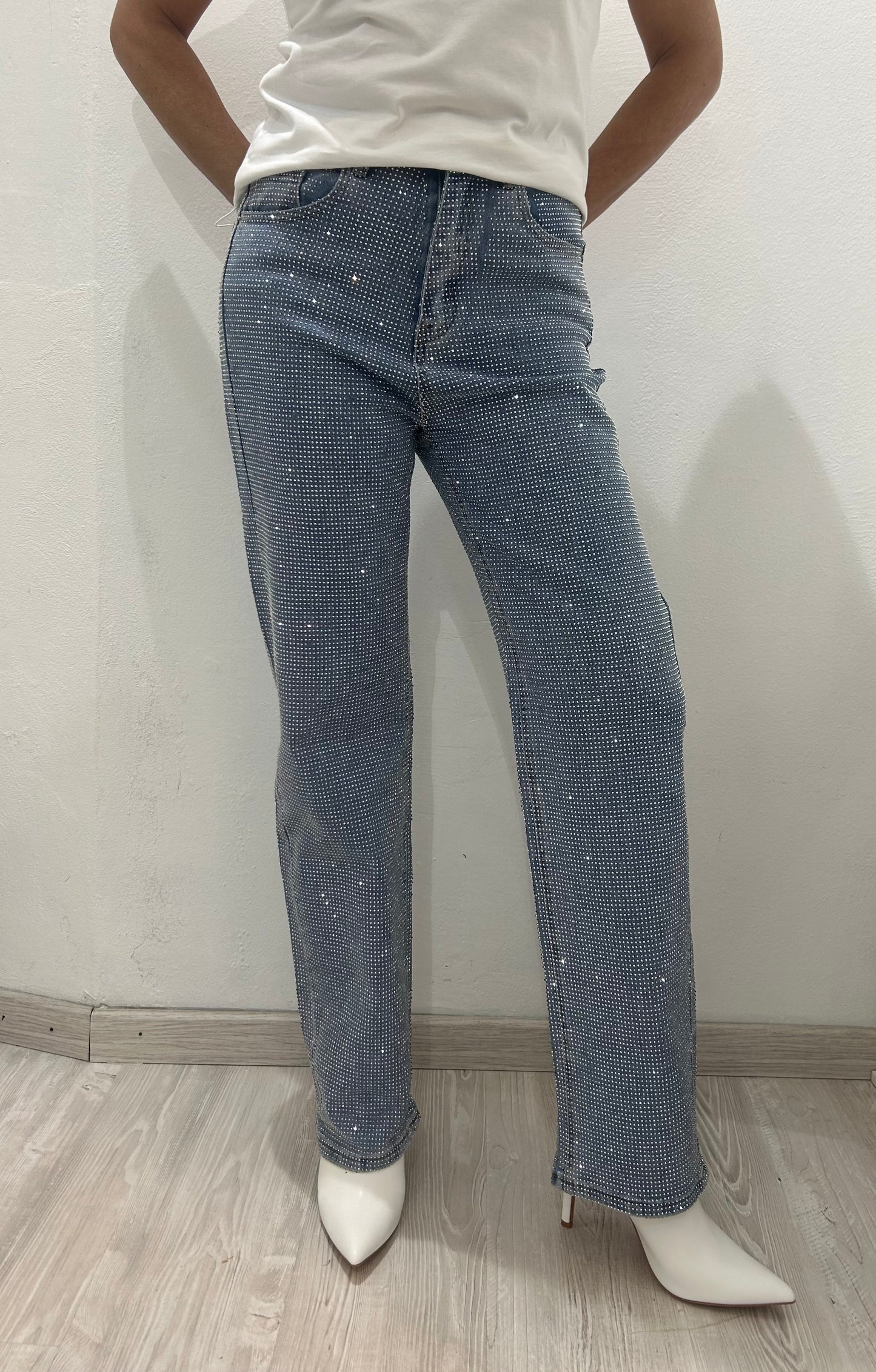 Jeans brillantinati davanti e dietro 👖