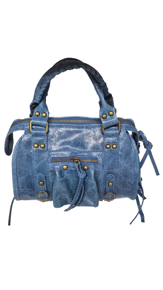 Borsa in pelle con tracolla in pelle Made in Italy 👜