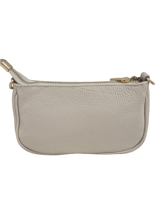 Pochette in pelle con tracolla in pelle made in italy 👜