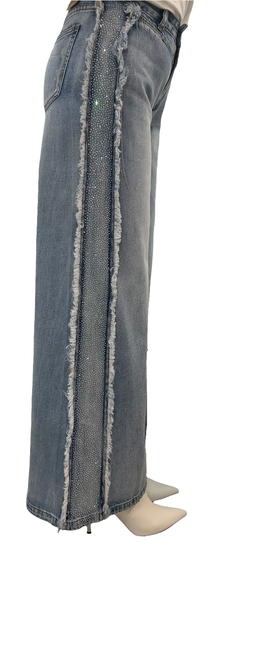 Jeans con decoro a lato👖