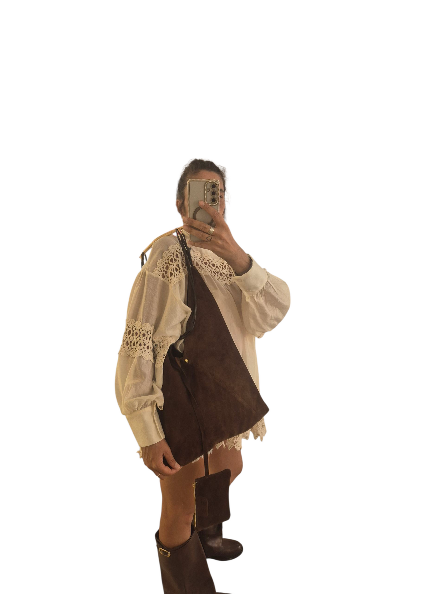 Camicione lavorata color burro €59,90